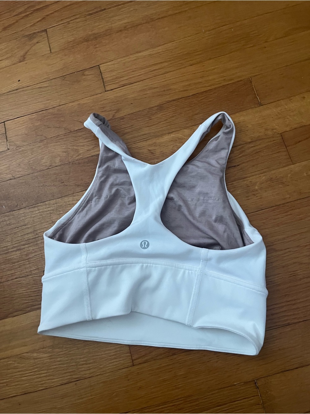 Lululemon longline wunder train bra white size 6 like new condition